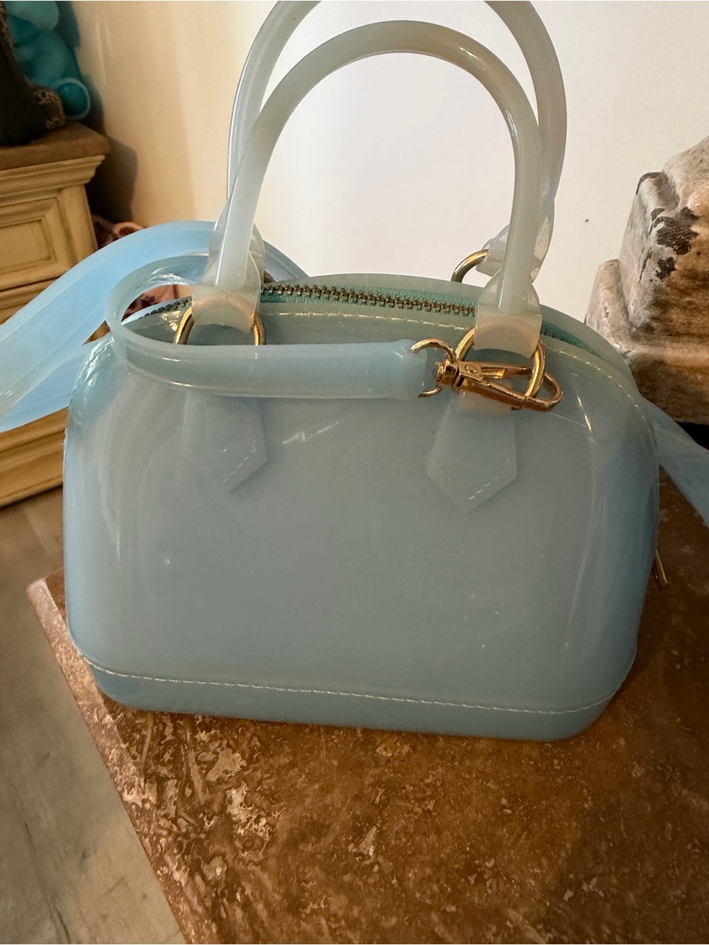 JELLY Mini Tote/Crossbody Handbag - Light Blue
